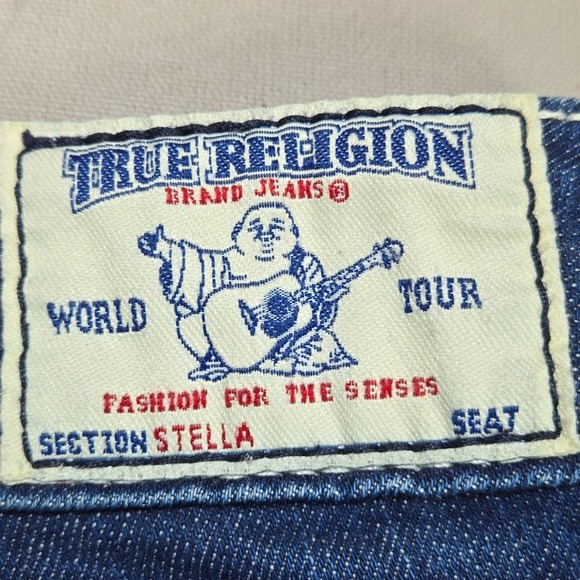 True Religion Stella Skinny Jeans Women Blue Denim Button Fly RN 112790 CA 30427 - Picture 3 of 13